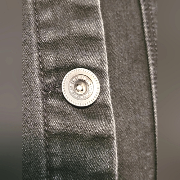 10/12Y Black jeans jacket with reversable seguins Silver/black - Picture 5 of 8